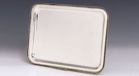 large silver tray