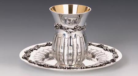 Hazorfim Picolo Sterling Silver Kiddush Cup Set