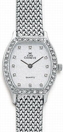 White Gold Diamond Watch - 14k from Euro Geneve, with .45 ct Diamonds